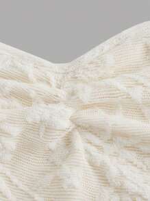 SHEIN MOD 大码杏色蕾丝背心鱼尾裙两件套梦幻正式套装、舞会套装、邮轮女装、90 年代套装、韩国时尚、晚宴套装， - 杏色 - 查看 3