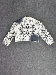 Manfinity Dauomo Men Y2K Numeric Printed Long Sleeve Pullover Sweatshirt, Fall - Multicolor - View 2