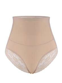 Women's Lace Shaping Body Sculpting Shorts - Apricot - View 3