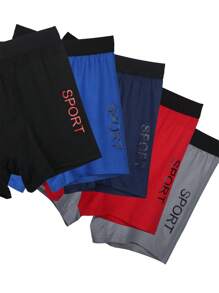 Set de 5 calzoncillos boxer briefs para niños/adolescentes con aberturas laterales, de malla transpirable y de secado rápido - Multicolor - Ver 6