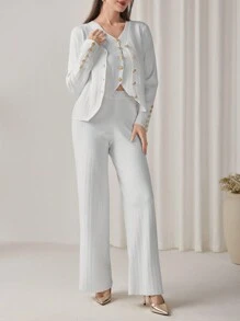 Modelyn قطعة واحدة فستان للفتاة الشابة أنيق وكاجوال ذو لون وردي غامق، مريح وأنيق، فستان مضيف منصة العرض، فستان أكمام واسعة مع ظاهر الكتف الحلقة عبارة عن طقم قطعتين، مناسب للربيع/الصيف/الخريف