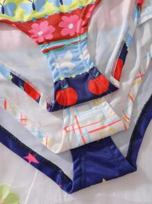 3pcs Pack Tween Girls & Tween Girl Comfortable Milk Silk Breathable Triangle Panties, Underwear