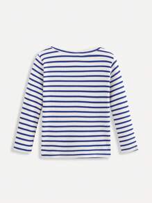SHEIN 4 pezzi/confezione Magliette a maniche lunghe e collo rotondo per bambini maschi, confezione con combinazioni di più colori