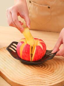 1 件装苹果切刀 8 片，8 刀片苹果切片机和去核器，带不锈钢刀片的苹果去核器工具，超锋利水果切刀水果切片机，黑色圣诞节节日礼物 - 黑色 - 查看 7