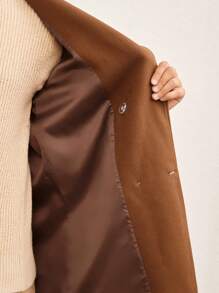 Manfinity VCAY Men's Loose Fit Long Sleeve Casual Overcoat, Suitable For Autumn And Winter - Brown - View 6