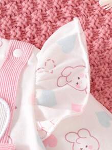 SHEIN Baby Girl Casual Dress + Headband Set, Simple & Stylish For Everyday Wear - Multicolor - View 7