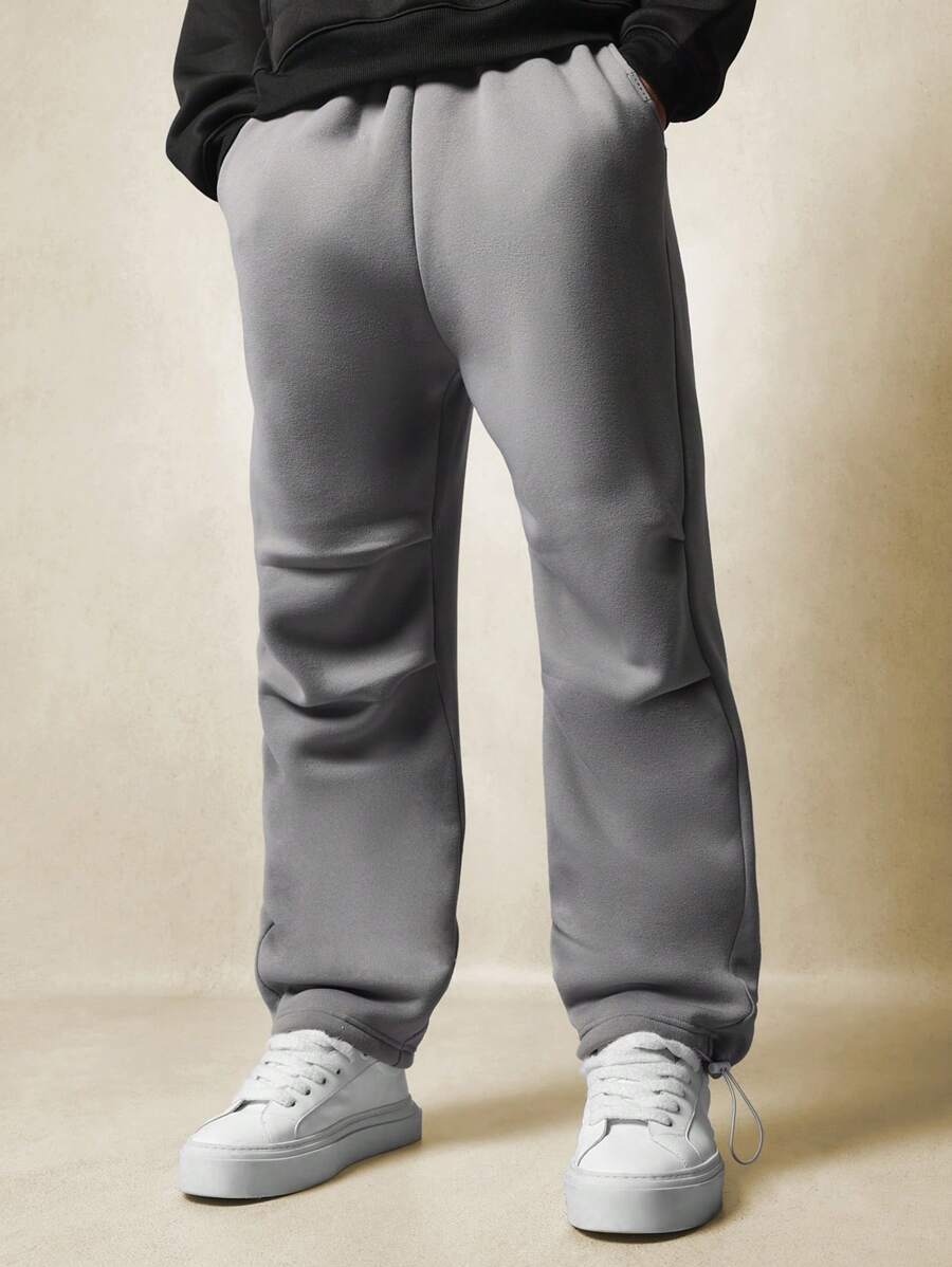 SUMWON Pantalones deportivos de felpa ultrasuaves con puños elásticos, pantalones para el invierno, ocio, gimnasio, entrenamiento, correr y uso diario
