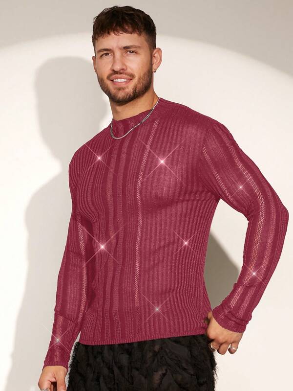 WENEZON Herren Stehkragen Langarm Lässig Hemd