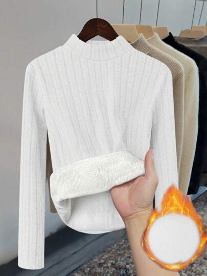 INAWLY 女士修身长袖保暖内衬T恤，春季保暖