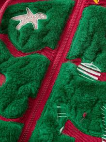 Flirla Plus Size Long Sleeve Embroidered Pocket Hoodie With Drawstring, Casual For Everyday Wear Pullover Fall Outfit