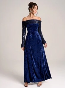 SHEIN Belle 女士正式晚礼服（装饰） - 藏蓝色 - 查看 6