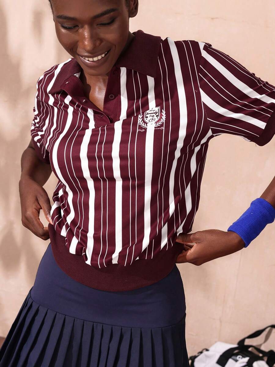 VARSIVA 基本款修身复古女式运动 Polo 衫 - 彩色 - 查看 1