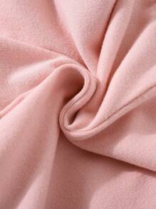 SHEIN 4pcs Set Young Girl Solid Knitted Plaid Patchwork Casual Leggings