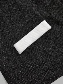 SHEIN LUNE Jaqueta Casual Solta Regular de Mangas Longas com Bloco de Cor e Botão Único para Mulheres no Outono