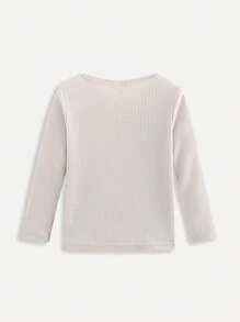 SHEIN 4 pezzi/confezione Magliette a maniche lunghe e collo rotondo per bambini maschi, confezione con combinazioni di più colori