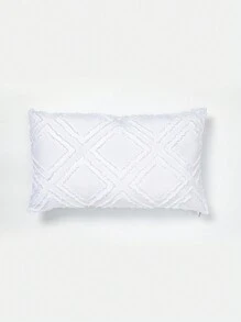 1pc Flower-Cut Pillow Cover, Romantic French Style Clipped Pillowcase Without Filler, Chic Romantic Decorative Throw Pillow Cover, Available For Casual Home Decor, Indoor Sofa, Bedroom, Dorm Room Use, Bedding, All Season