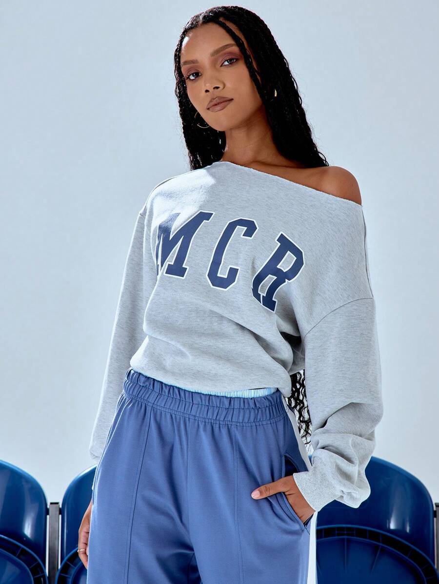 MUSERA Áo nỉ cổ tròn in hình MCR, kiểu dáng thường ngày. - Nhiều màu - Xem 1