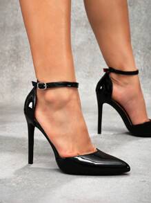 CUCCOO SZL Sexy Fashion Thin High Heel Casual Versatile Slingback Women's High Heel Shoes, Sexy For Dating, Party, Christmas, New Year For Christmas And New Year Holiday Vibe Fall And Winter - Black - View 8