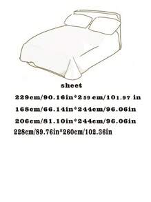 1 件卡其色纯色床单，可机洗，休闲时尚，适合日常使用 - 卡其色 - 查看 3