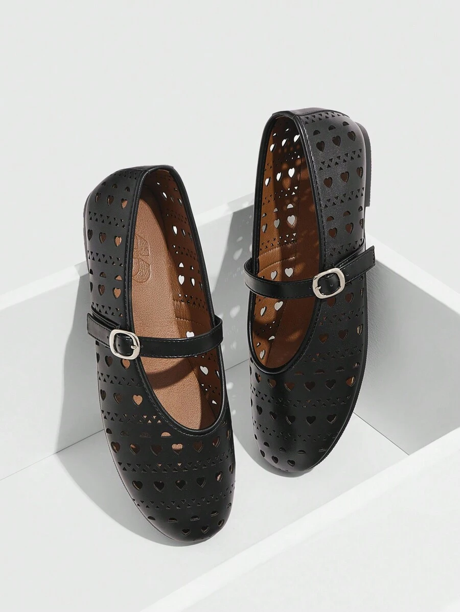 CUCCOO CHICEST Fashionable Flat Soft Leather Cutout Casual Women Shoes New Year Holiday