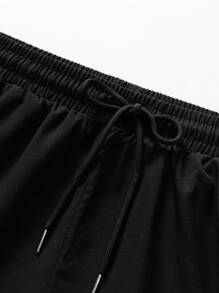 Manfinity Sport Corelite Quần short tập thể dục hàng ngày in chữ Boyfriend Style dành cho nam có dây rút ở eo - màu đen - Xem 7