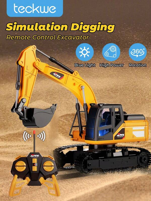 Teckwe Modelo de camión grúa de juguete para niños