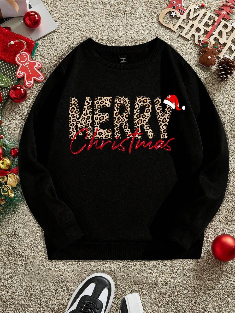 Manfinity VCAY Regular Fit Loose Drop Shoulder Round Neck Pullover Sweatshirt In Black - Black - View 1