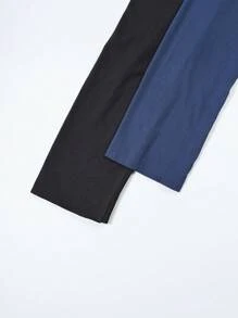 SHEIN BASICS 2 件套休闲纯色针织立领修身长袖 T 恤女款 - 彩色 - 查看 7