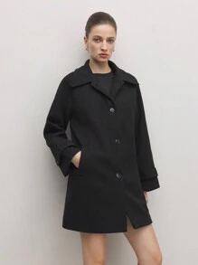 BizChic Black Long Sleeve Coat, Stylish Women's Jacket For Spring And Summer Office Wear, Festive Thanksgiving, New Year, Elegant