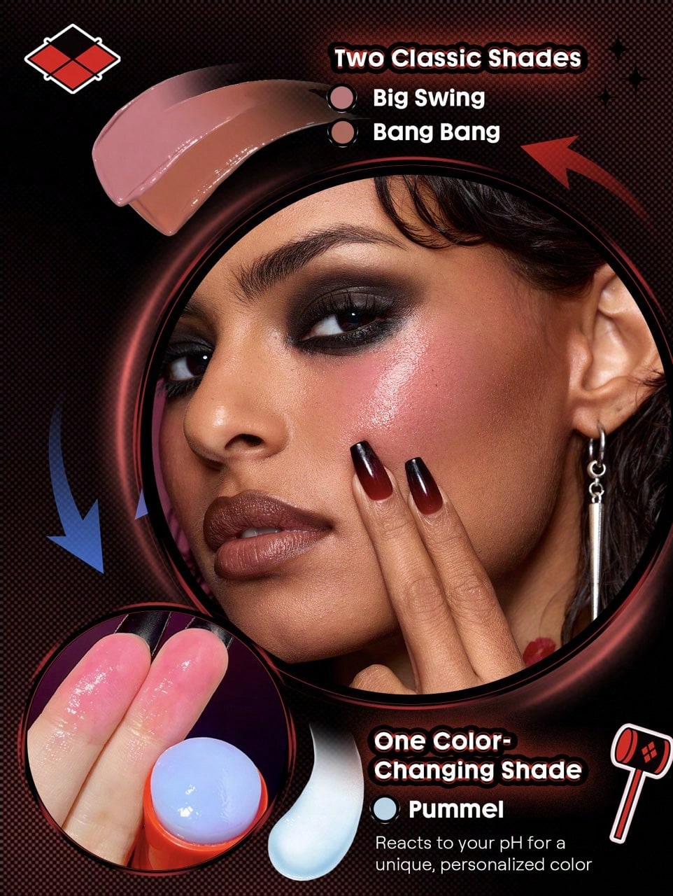 Harley Quinn X SHEGLAM Mischief Mallet Blush Stick-Bang Bang 3