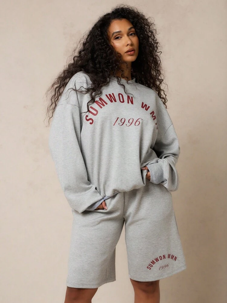 SUMWON WOMEN Short de survêtement avec graphique essentiels