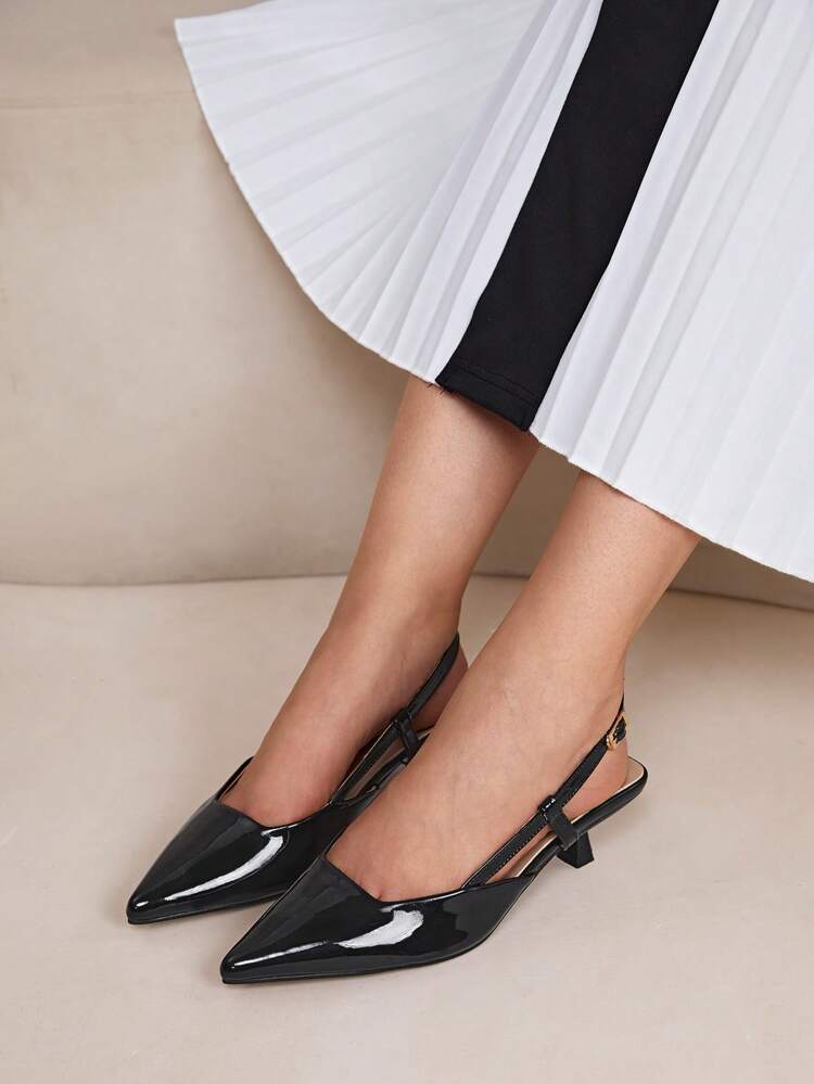 CUCCOO CURVES Wide Width Plus Size High Heel Pointed Toe Elegant Satin Ankle Strap Pumps, Suitable For All Seasons Valentine's Day