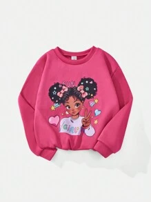 Bộ 2 áo hoodie thường ngày và quần ống loe cho bé gái tuổi mới lớn - Màu Hồng Tươi - Xem 3