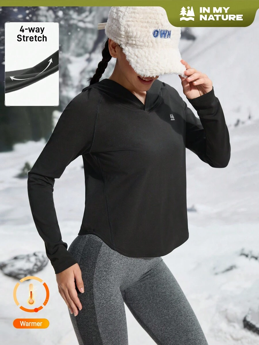 In My Nature 女士户外连帽衫和运动衫 冬季女士上衣 - 黑色 - 查看 1