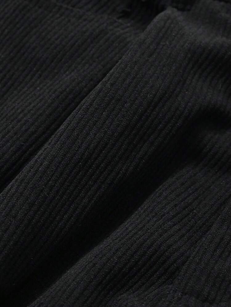 Men's Solid Color Pocketed Straight Loose Casual Pants, Versatile Men Joggers