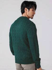 Manfinity Homme Men Front Buttoned Long Sleeve Minimalist Top, Casual Daily Wear