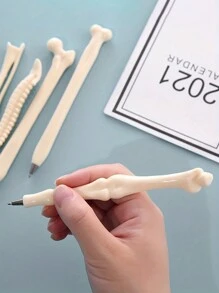 5 支创意学生逼真骨头形圆珠笔，非常适合送给护士、医生和年轻人、学习文具盒、办公用品 - 均碼 - 查看 1