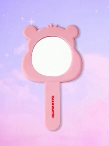 ROMWE X Care Bears 1pc  Handheld Silicone Makeup Mirror - Pink - View 2