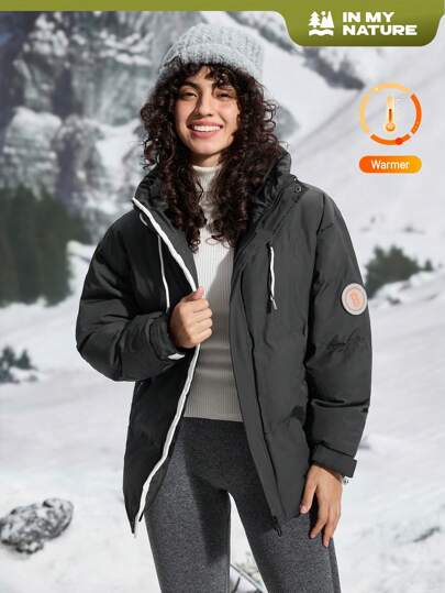 In My Nature Women's Outdoor Sports Casual Urban Commuting Super Warm Padded Coat, Blackwinter Women Tops