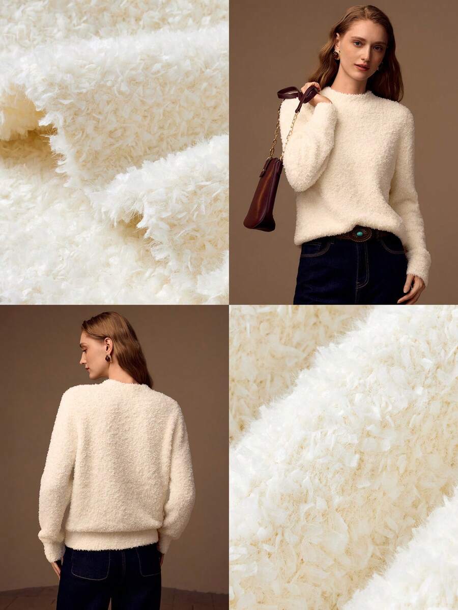 MOTF PREMIUM SUÉTER SÓLIDO DE PUNTO ESPONJOSO