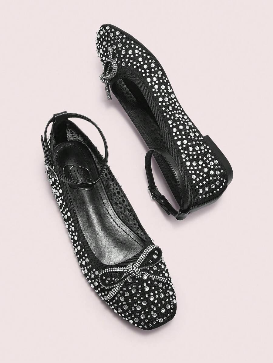 CUCCOO DOLLMOD Simple Bow Decor Square Toe Casual High Heel Slip-On Shoes For Women Spring Shoes Spring Break Easter