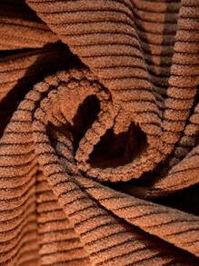 Young Boy Casual Stand Collar Half-Zip Sweatshirt, Loose Fit Thick Corduroy Hooded Pullover, Warm Autumn/Winter