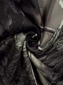 ROMWE MEN Street Life Men's Camo Branch & Letter Print Baseball Jacket, Autumn - Multicolor - View 3