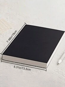 368 页厚笔记本，极具吸引力，适合日常使用，适合情人节、情人节婚礼、生日 - 黑色 - 查看 4