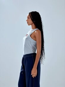 MUSERA Cut Out Ribbed Bodysuit Casual Spring Summer Vacation