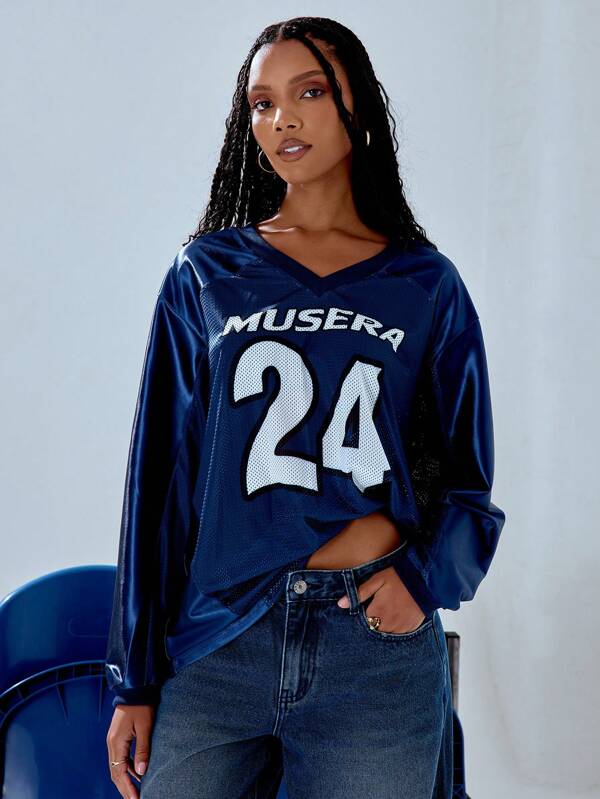 MUSERA 24' Logo Sports Jersey T-Shirt Casual Summer