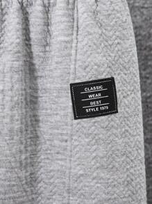 SHEIN 2pcs/Set Young Boy Casual Comfortable Textured Fabric Round Neck Sweatshirt And Sweatpants Set, Suitable For Spring/Autumn - Grey - View 7