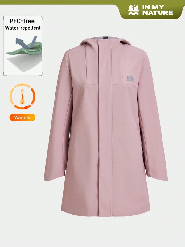 In My Nature Women's Solid Color Drawstring Hooded Outdoor Windbreaker Jacketwinter Women Tops