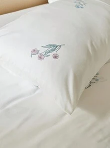 [100% Baumwolle] 2/3-teiliges Bettwäsche-Set mit Blume Muster, Knopfverschluss und Eckbändern, weich, hautsympathisch und atmungsaktiv, leicht und glatt, geeignet für alle Jahreszeiten, Bettwäsche-Set, weicher, komfortabler Bettbezug, für alle Bettgrößen, 1 Stück Bettbezug und 1 Stück/2 Kissenbezüge, Rama Bettzeitkomfort