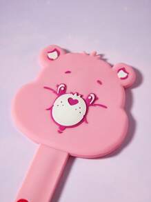 ROMWE X Care Bears 1pc  Handheld Silicone Makeup Mirror - Pink - View 3